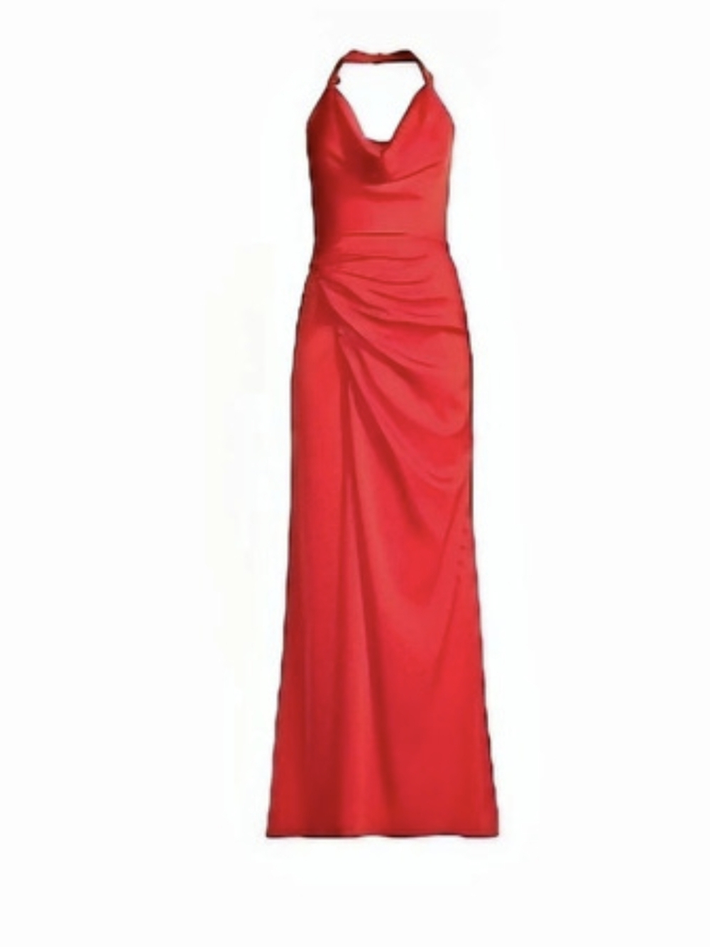 Saks Fifth Avenue Liv Flster Stretch Satin Halter Gown